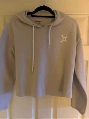 Orangetheory Women’s Light Grey Cropped Hoodie